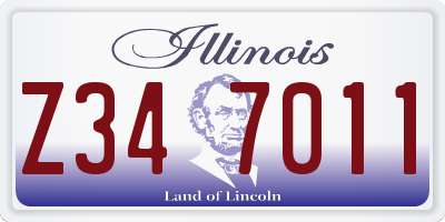 IL license plate Z347011