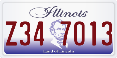 IL license plate Z347013