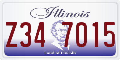 IL license plate Z347015
