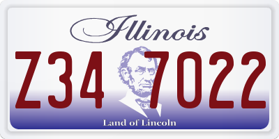 IL license plate Z347022