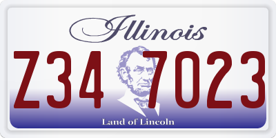 IL license plate Z347023