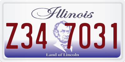 IL license plate Z347031
