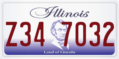 IL license plate Z347032