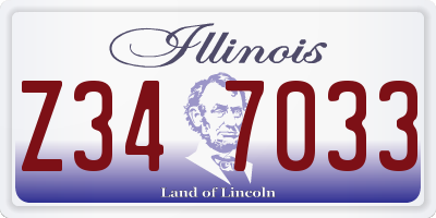 IL license plate Z347033
