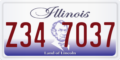 IL license plate Z347037