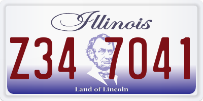 IL license plate Z347041