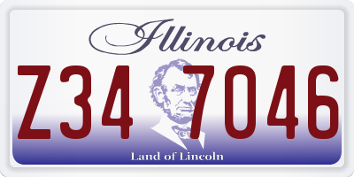 IL license plate Z347046