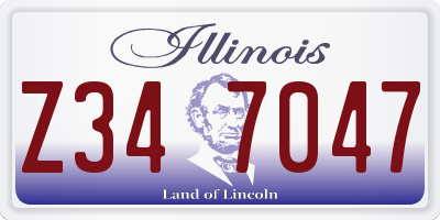IL license plate Z347047