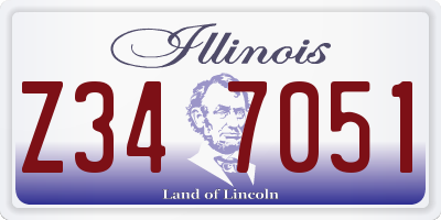 IL license plate Z347051