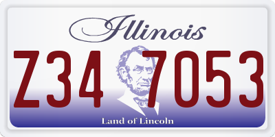 IL license plate Z347053