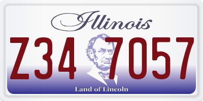 IL license plate Z347057