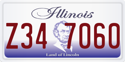 IL license plate Z347060