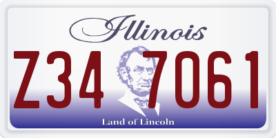 IL license plate Z347061