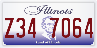 IL license plate Z347064