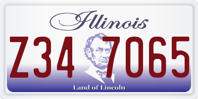 IL license plate Z347065