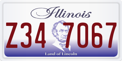IL license plate Z347067
