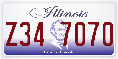 IL license plate Z347070