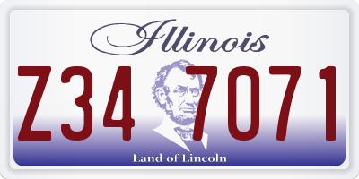 IL license plate Z347071