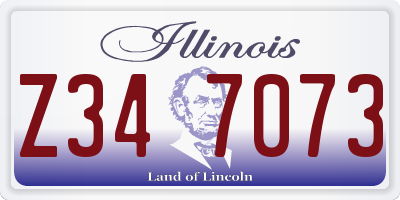 IL license plate Z347073