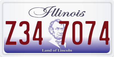 IL license plate Z347074