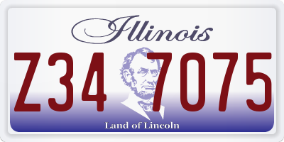 IL license plate Z347075