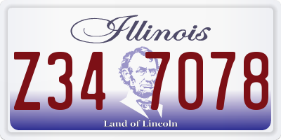 IL license plate Z347078