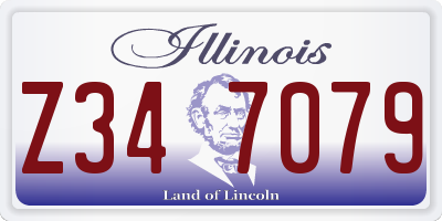 IL license plate Z347079