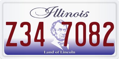 IL license plate Z347082