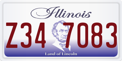 IL license plate Z347083