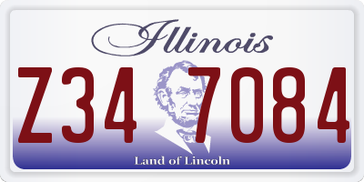 IL license plate Z347084