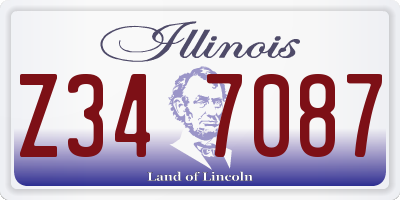 IL license plate Z347087