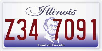 IL license plate Z347091