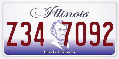 IL license plate Z347092
