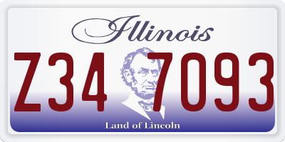 IL license plate Z347093