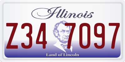 IL license plate Z347097