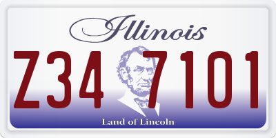 IL license plate Z347101