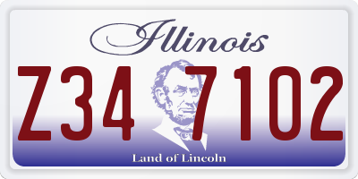 IL license plate Z347102