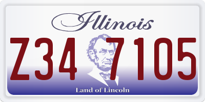 IL license plate Z347105