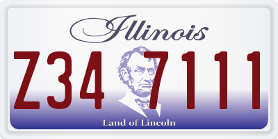 IL license plate Z347111