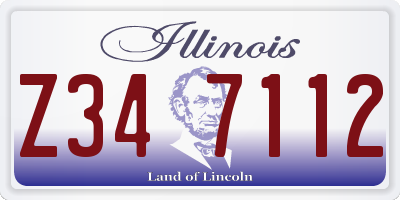 IL license plate Z347112