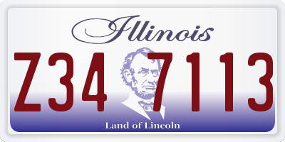 IL license plate Z347113