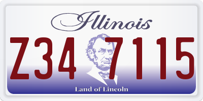 IL license plate Z347115
