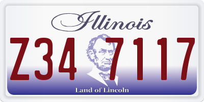 IL license plate Z347117