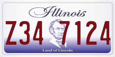 IL license plate Z347124