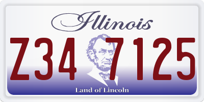 IL license plate Z347125