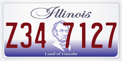 IL license plate Z347127
