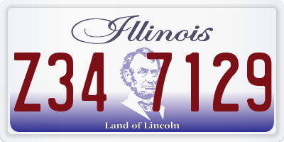 IL license plate Z347129