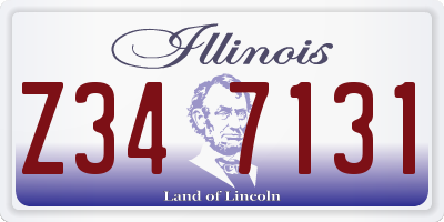 IL license plate Z347131