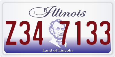 IL license plate Z347133
