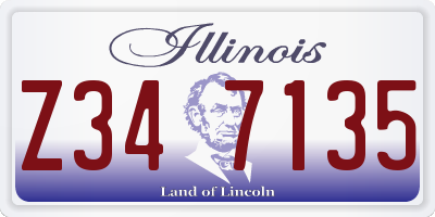 IL license plate Z347135